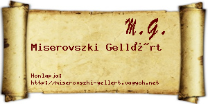 Miserovszki Gellért névjegykártya